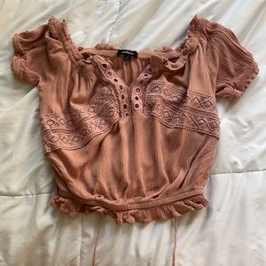 Nude Pink Crop Top
